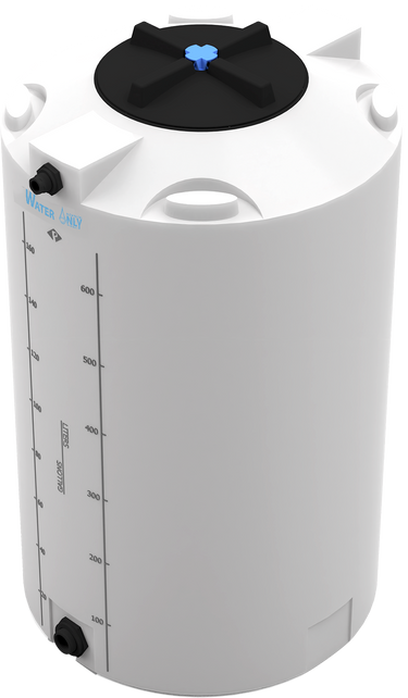 175 Gal ProChem® Potable Water Tank w/Bulkhead Fittings - Twist Lid 16